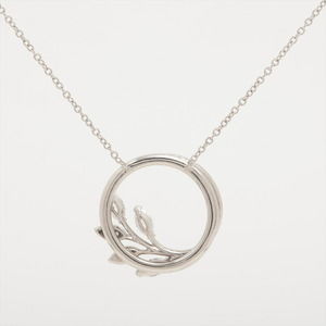 Tiffany Victoria Vine Circle Small Diamond Necklace Platinum